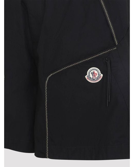 Moncler Black Cotton Bermuda for men