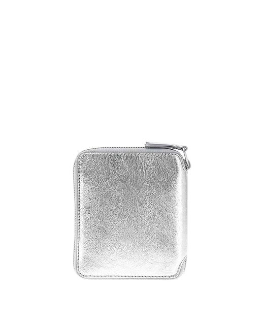 Comme des Garçons White Classic Leather Line Wallet