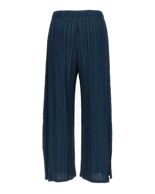 Pleats Please Issey Miyake Blue Mellow Pleats Pants