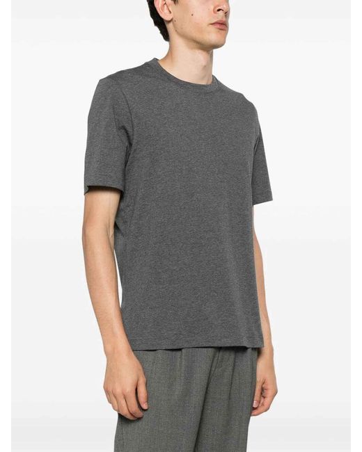 Brunello Cucinelli Gray Crew-Neck T-Shirt for men
