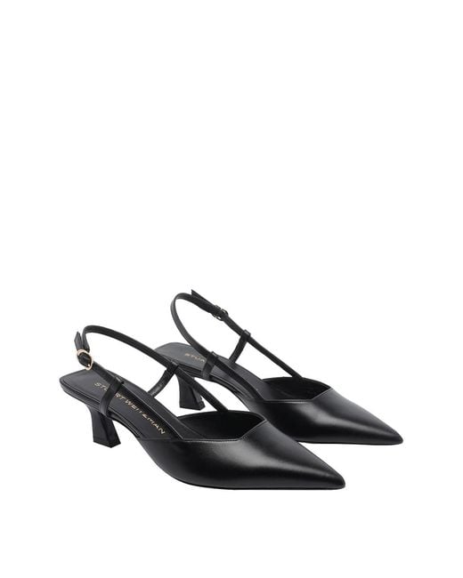 Stuart Weitzman Black Vinnie Slingback