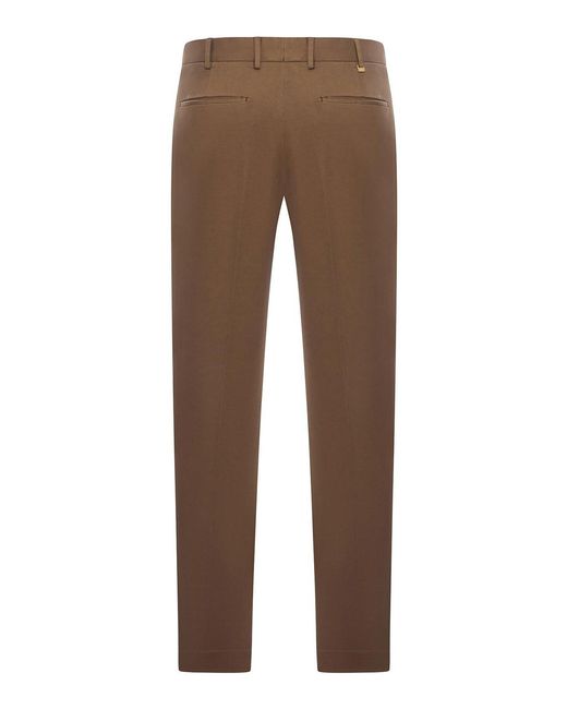 PT Torino Brown Rebel Cotton Trousers for men