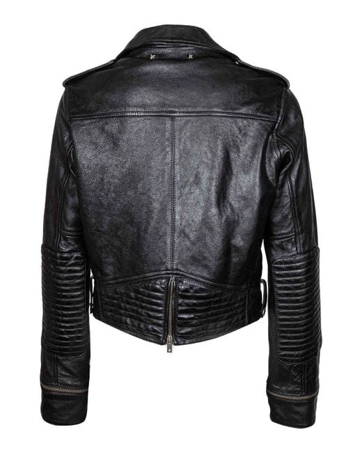 Golden Goose Deluxe Brand Black Leather Biker Jacket