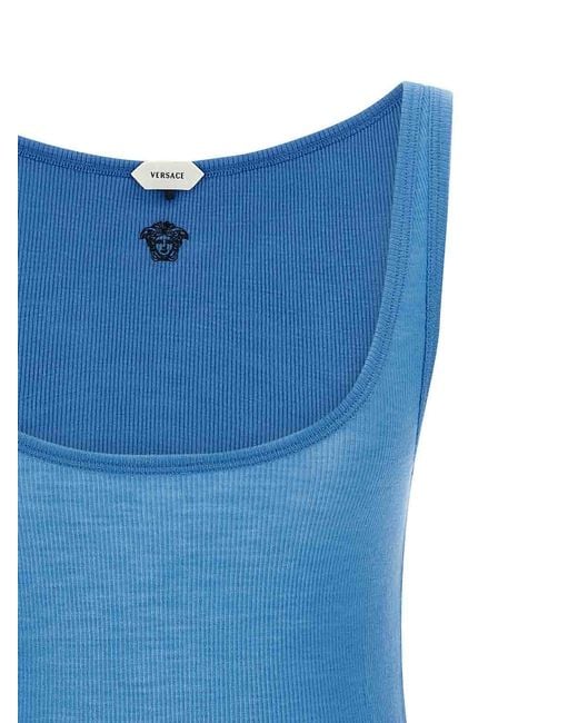 Versace Blue Medusa Tank Top