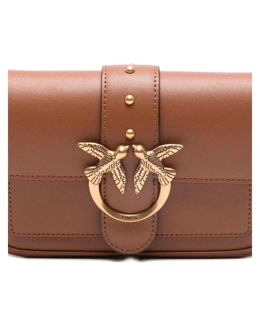 Borsa Tascabile di Pinko in Brown