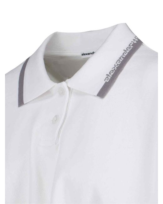 Alexander Wang White Polo Logo