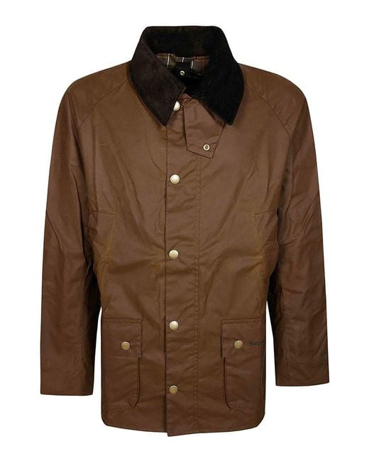 Barbour Brown Ashby Wax Basic Hooded Jacket for men