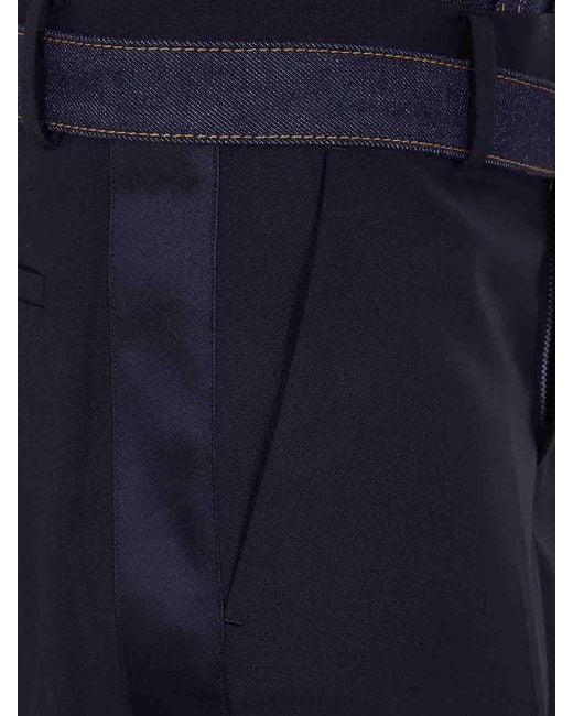 Sacai Blue Suiting X Denim Pants