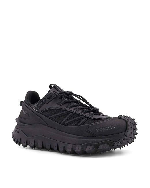 Moncler Black Trailgrip Gtx Mesh And Leather Sneakers for men