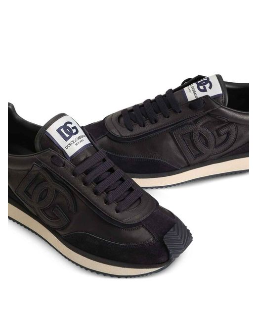 Dolce & Gabbana Black Sports Shoes With Logo for men
