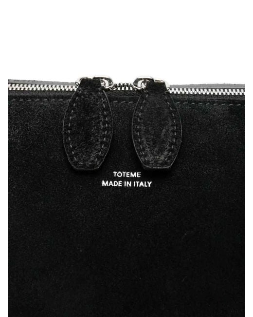 Totême Black Suede Day Tote Bag