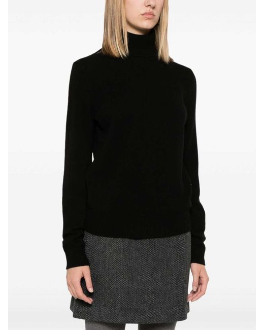 Theory Black Cashmere Turtleneck Sweater
