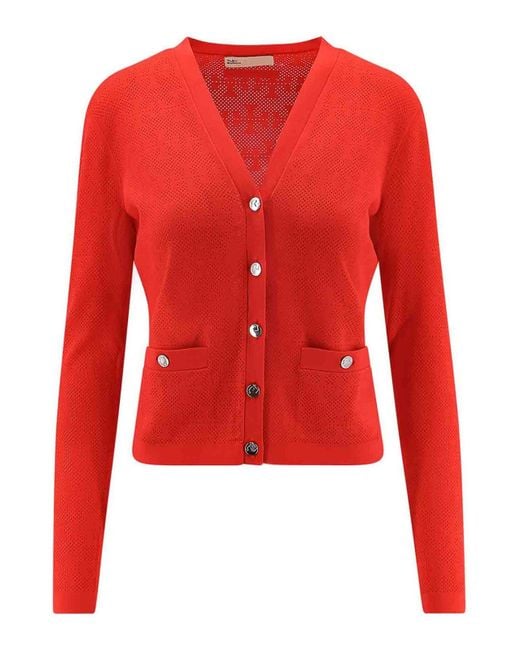 Tory Burch Red Cardigans