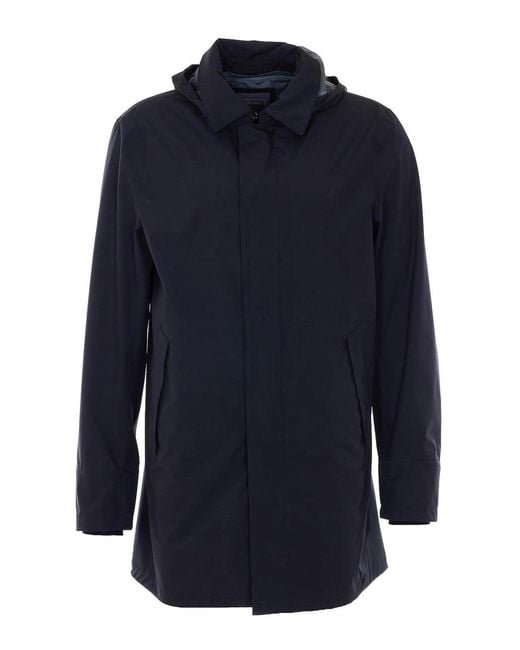 Herno Blue Raincoat for men