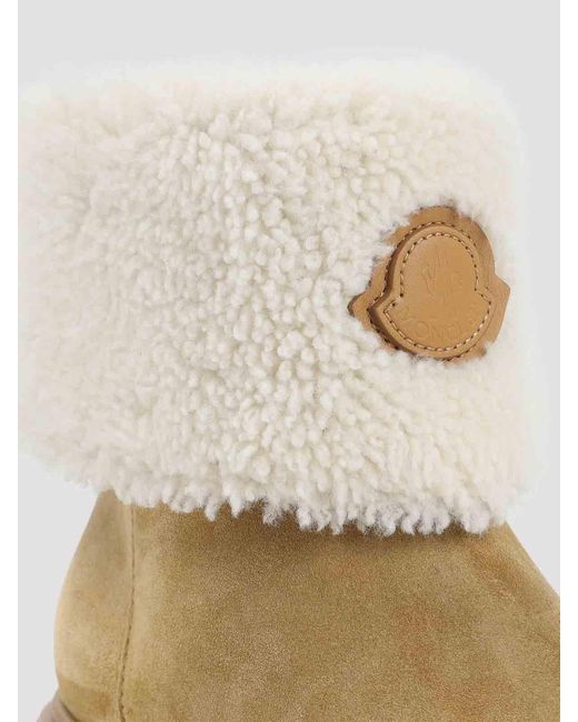 Moncler Natural Aurea Mid Ankle Boots