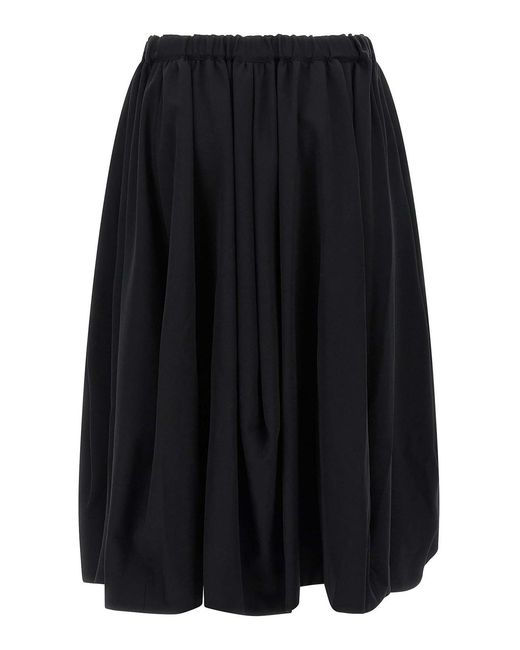 Comme des Garçons Blue Wool Skirt