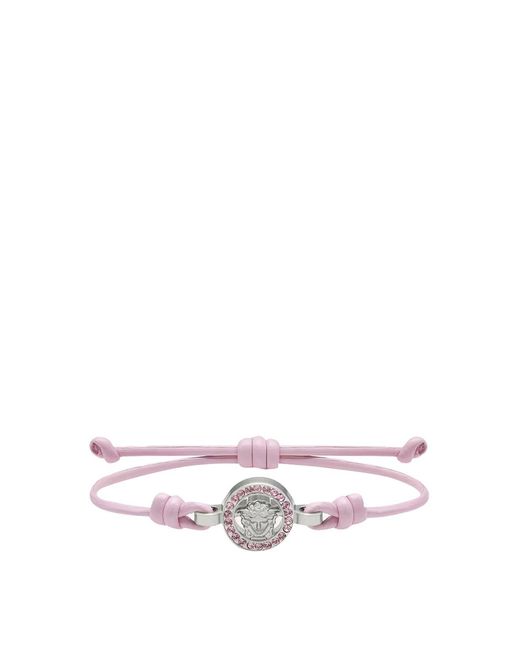 Versace White Medusa 95 Leather Bracelet