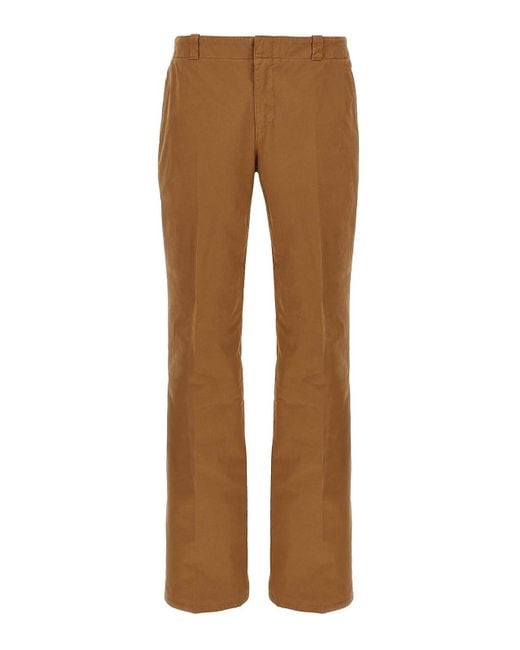 McQueen Brown Garment-Dyed Organic Cotton Chinos for men
