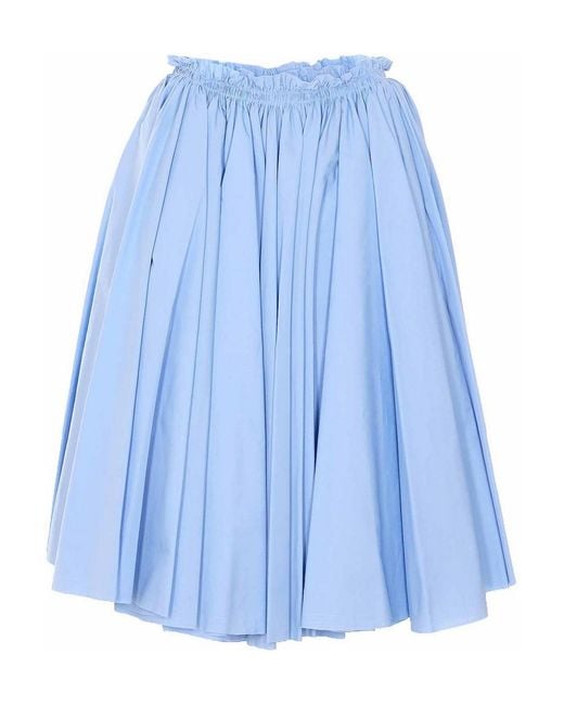 AMI Blue Midi Corolla Skirt