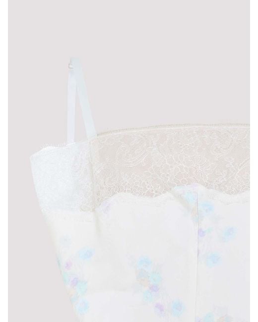 Carven White Lingerie Midi Dress