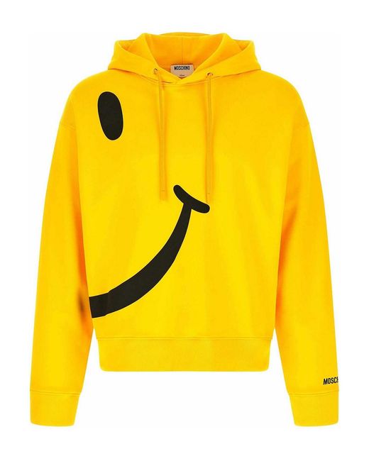 Moschino Yellow 'Smileyâ' Hoodie for men