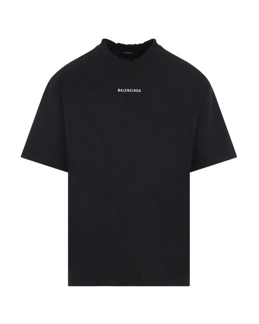Balenciaga New Back Medium Fit T-Shirt in Black for Men | Lyst