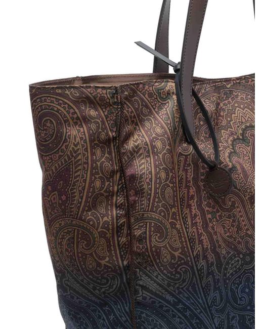 Etro Brown Unfold Me Shopping Bag