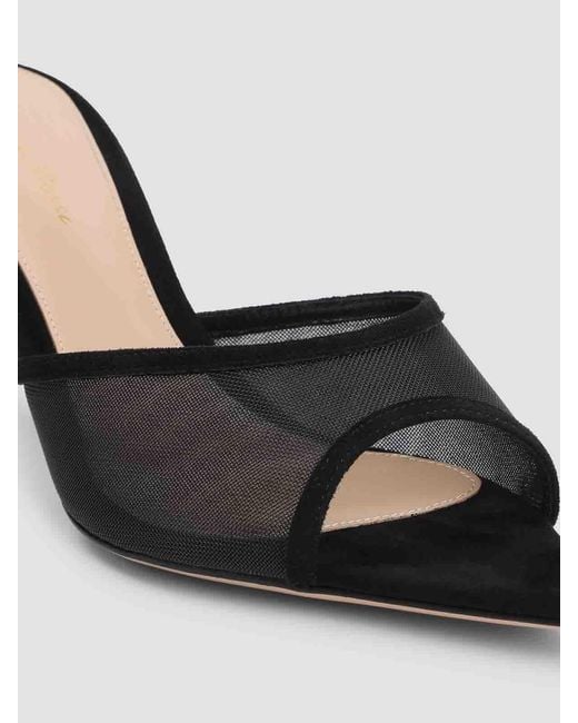 Gianvito Rossi Black Elle 70 Mules