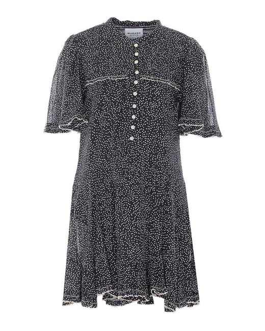 Isabel Marant Gray And Ecru Daynia Dress