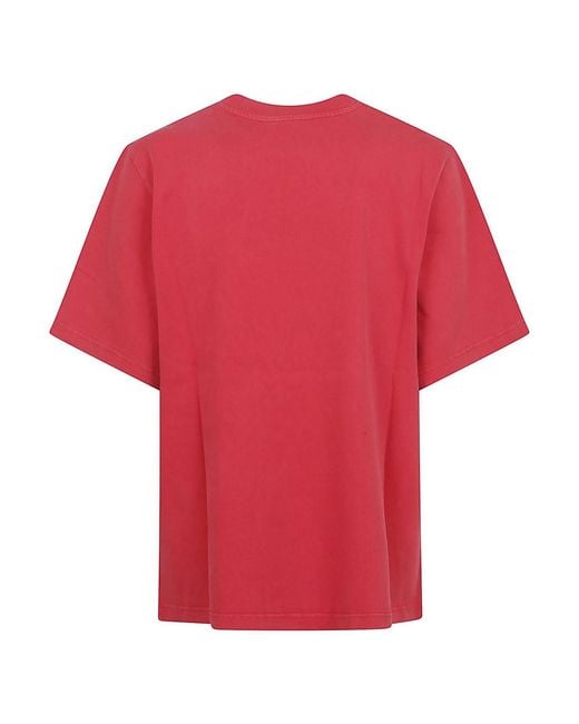 Casablanca Red Chrome Text Printed Oversized T-Shirt for men