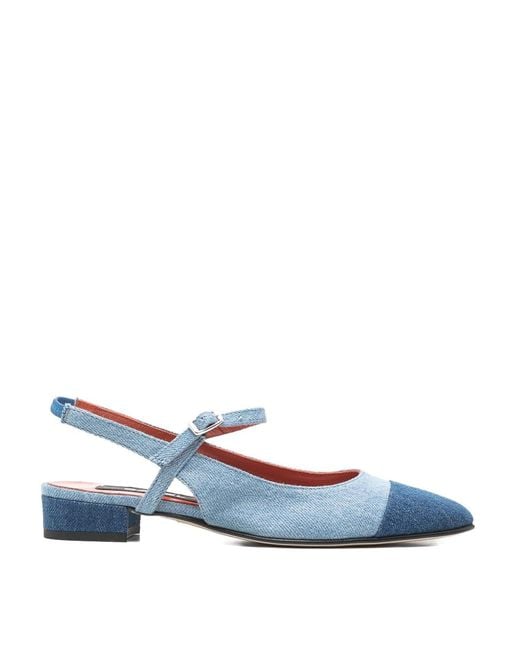 CAREL PARIS Blue Oceano Slingback Ballets