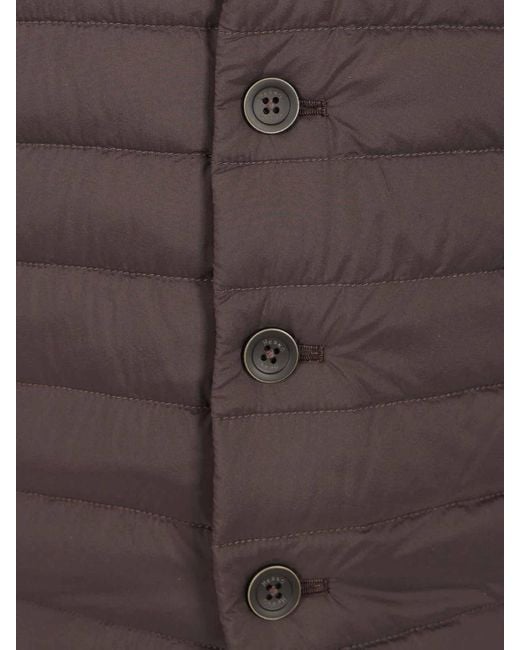Herno Brown Rain Proof Vest Coats for men