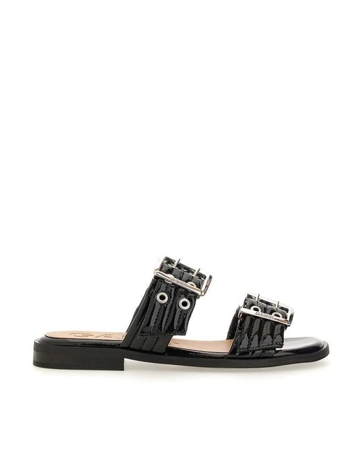 Ganni Black Sandal With Buckle