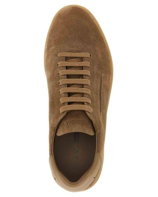Zegna Brown 232 Sneakers for men