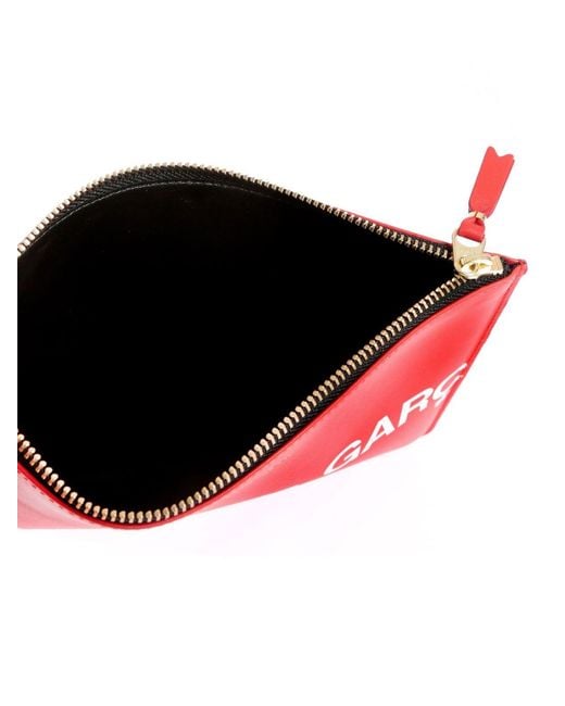 Comme des Garçons Red Huge Logo Clutch for men