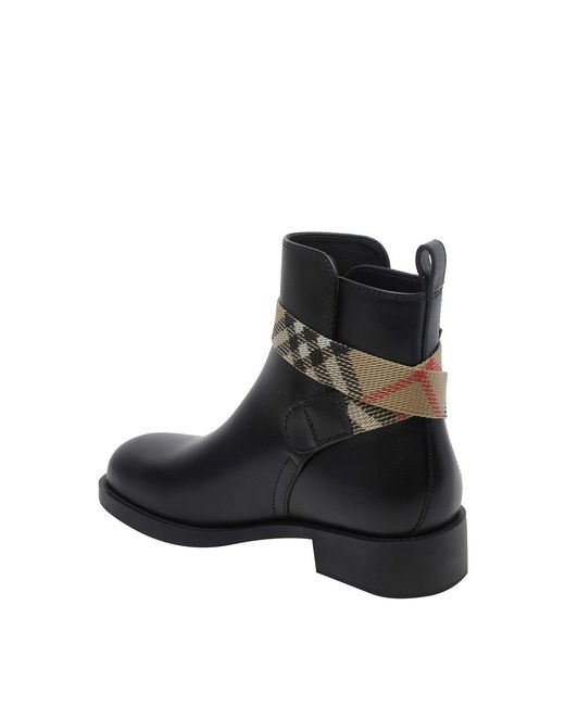 Burberry Black Huntley Booties