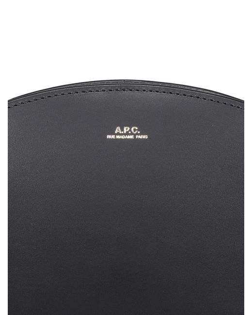 A.P.C. Black Demi-lune Leather Bag