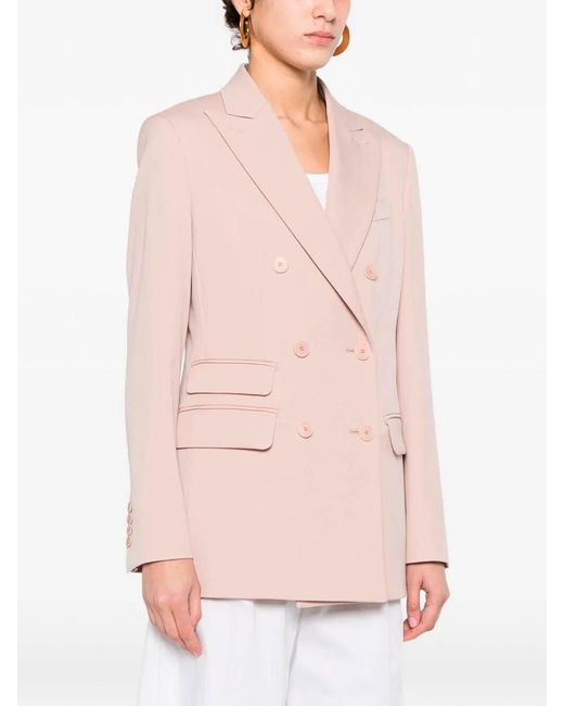 Max Mara Pink Double-Breasted Jacket
