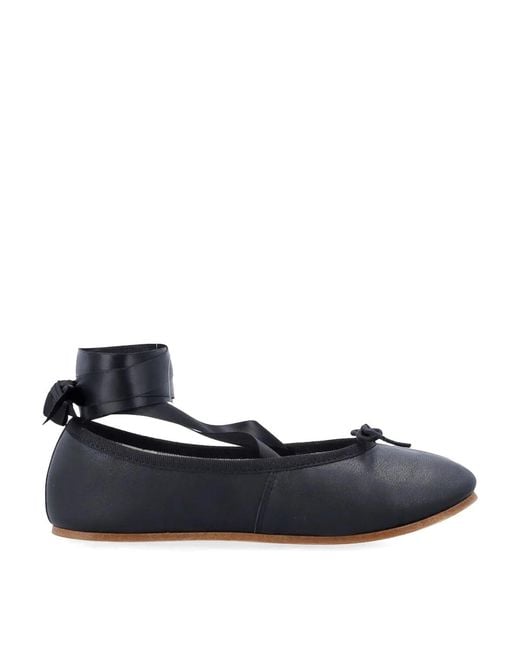 Repetto Blue Cendrillon Ankle Tie Flat