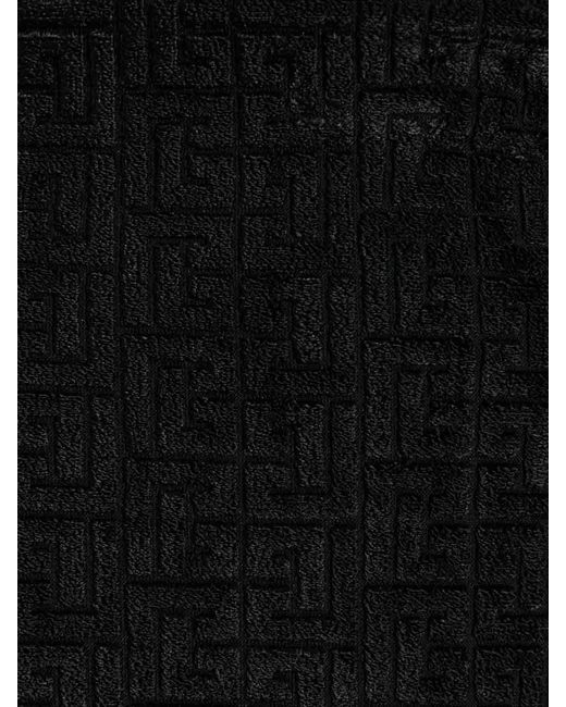 Balmain Black Monogrammed Skirt