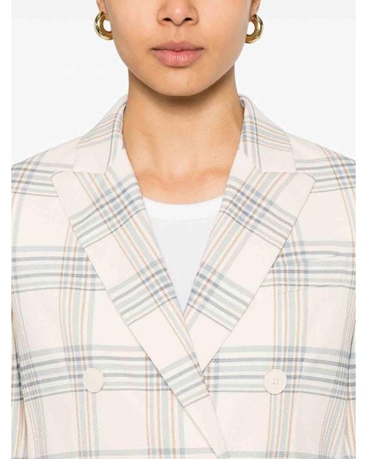 Circolo 1901 White Cotton Double-Breasted Jacket