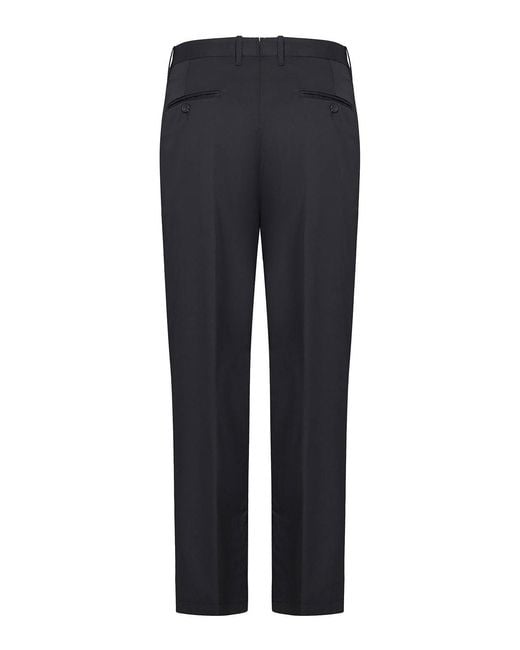 Franzese Collection Blue Pleat Trousers for men