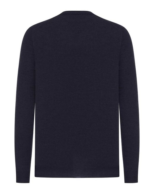 Zanone Blue V-Neck Sweater for men