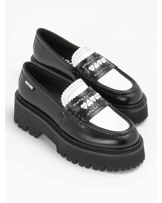 Moschino Black Loafers