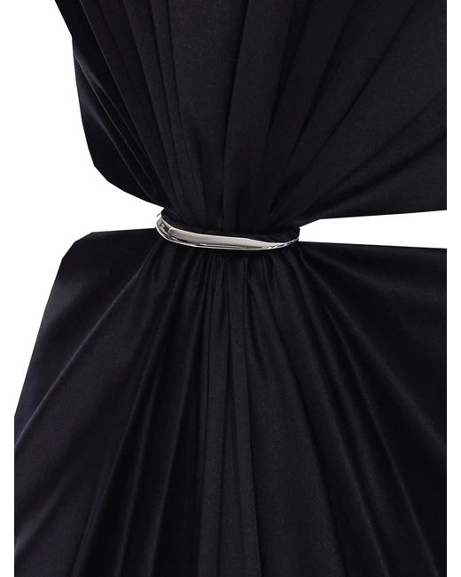 Max Mara Black Silk Satin Dress