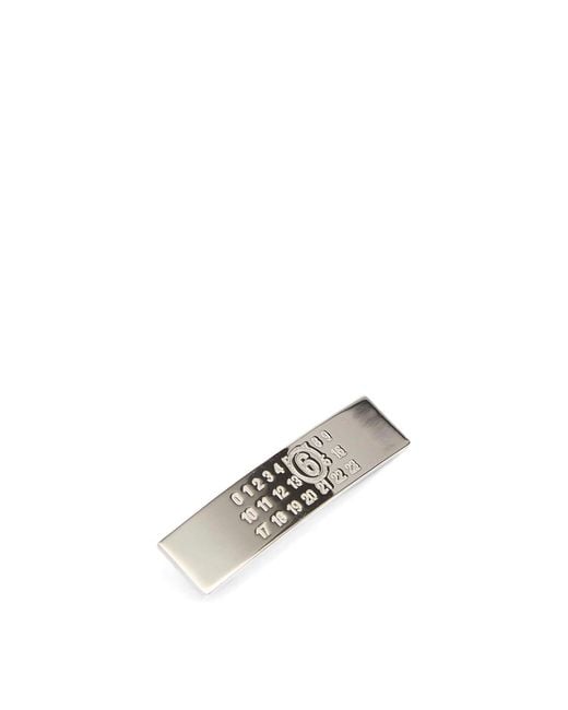 MM6 by Maison Margiela White Numeric Hair Clip
