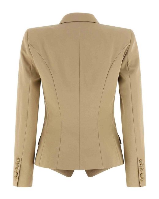 Balmain Natural Double-Breasted Blazer
