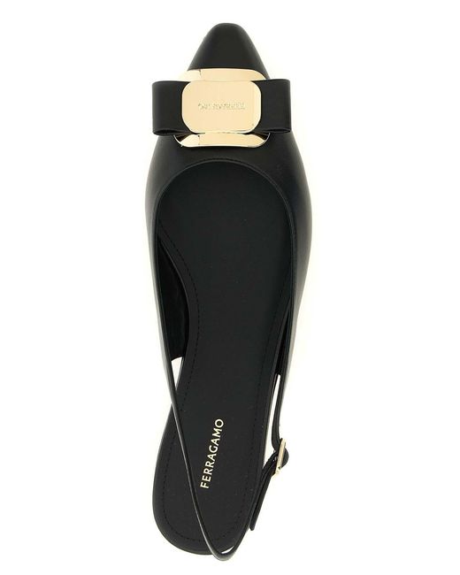 Ferragamo Black Zelmy Slingback