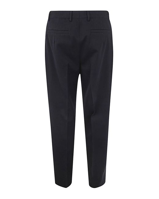 Zegna Blue Cotton And Wool Pants for men
