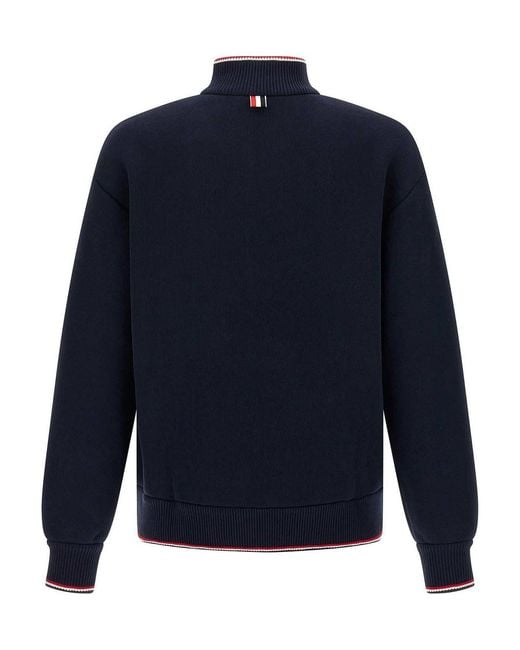 Thom Browne Blue Rwb Piping Sweatshirt for men